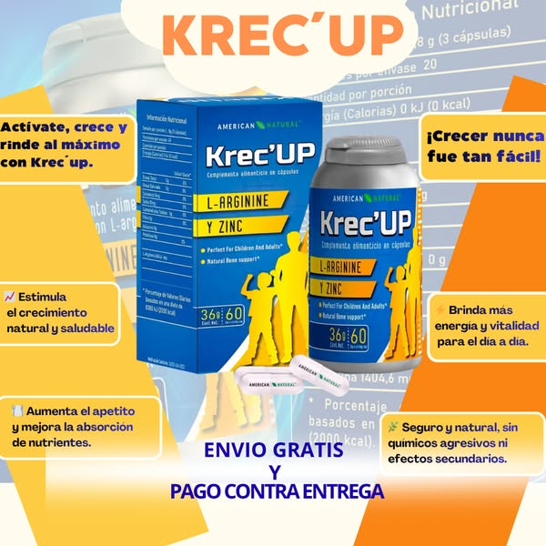 Krec'UP American Natural | Nutrición Completa para el Desarrollo Físico